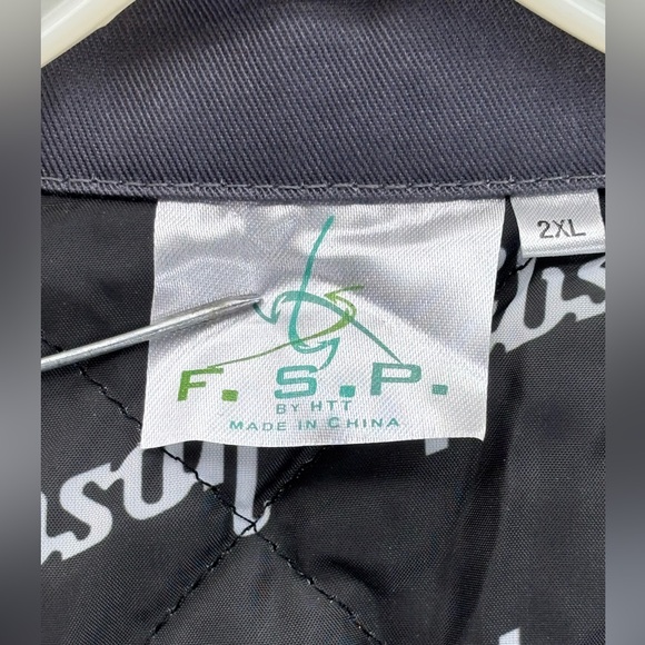 NWT Gibson Guitars Workwear FSP Jacket Gray Black Adult 2XL Lined Quilted Logo - Picture 8 of 16